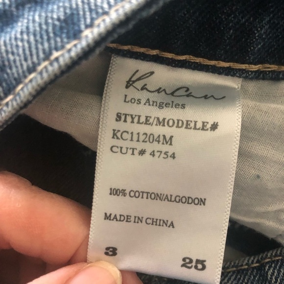 KANCAN High Rise Destroyed Distressed Fringe Shorts Sz. 25/3 Cut Offs Fringe Hem - Picture 5 of 5